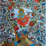 Kalamkari painting of shri Krishna-in-a-Tree by Jonnalagada (1)